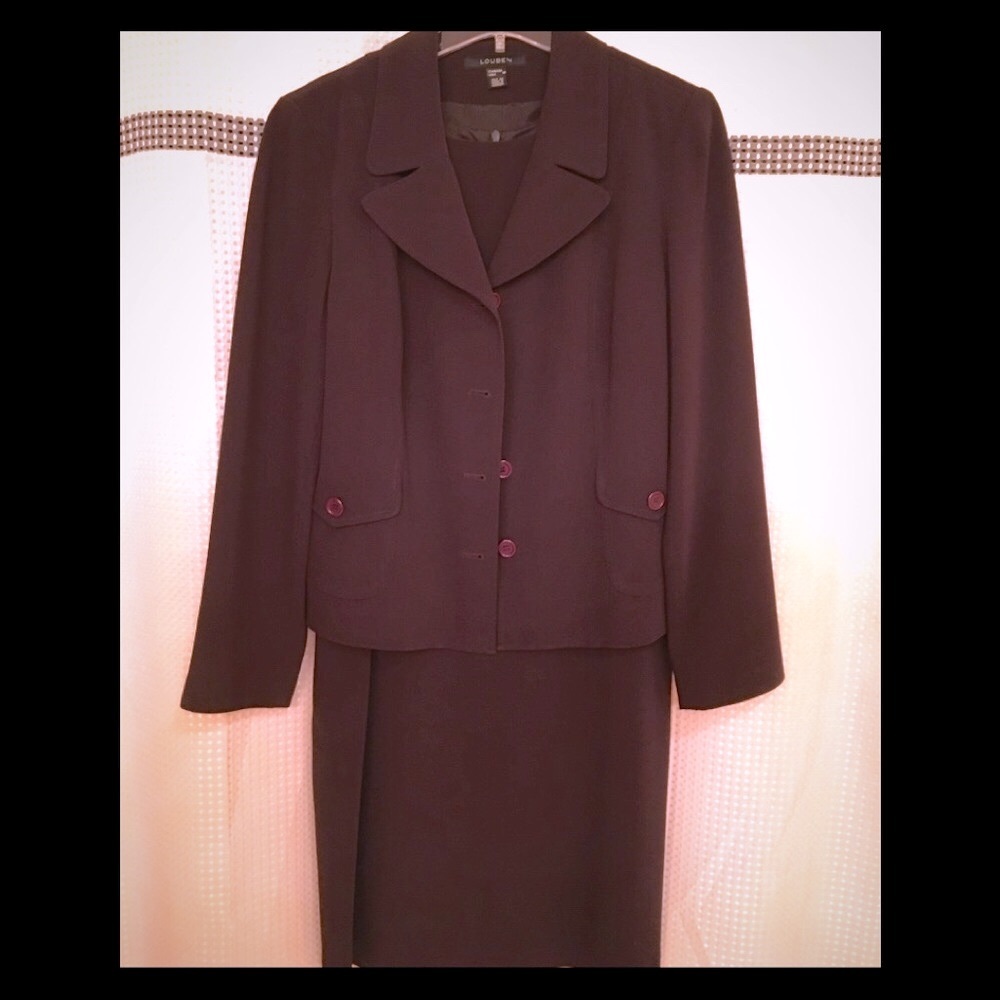Sleeveless Dress and Jacket Suit - Brown *BUNDLE*